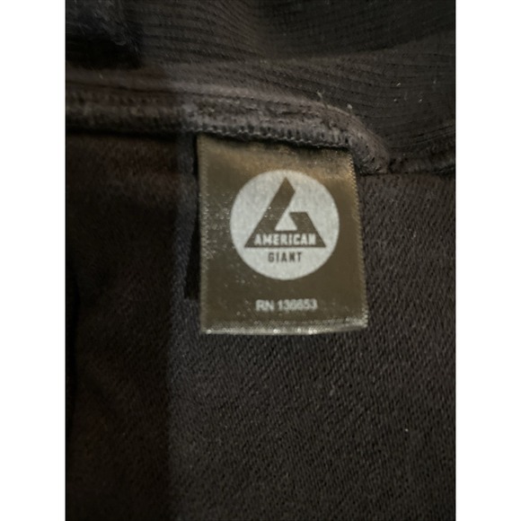 American Giant Sweatshirt Womens Large Black Long Sleeve Full Zip Mock Neck - Picture 12 of 13